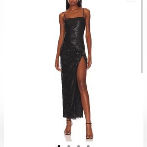 Superdown - Chrissy Slit Maxi Dress in black XS